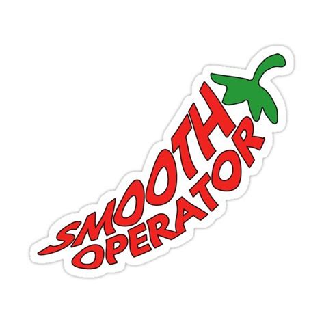 A Sticker With The Words Smooth Operator On It And An Arrow Pointing Up