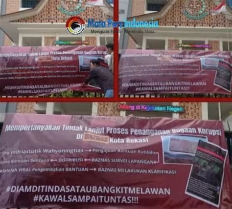 Gelar Spanduk Mahasiswa Anti Korupsi Desak Kejati Usut Tuntas Dugaan