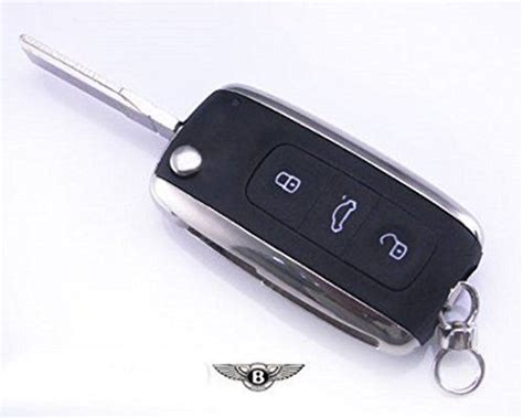 Keyecu Replacement Case Fob For Bentley Dodge Folding Flip Remote Key