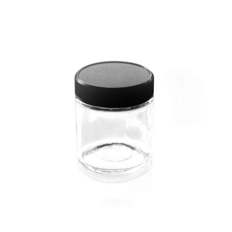 Custom 60ml Clear Glass Jar Grooved Lid JamPackaging