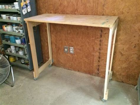 DIY Fold Down Workbench Rockler T Track Table Workbench Folding