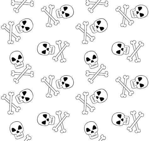 Premium Vector Vector Seamless Pattern Of Hand Drawn Skull