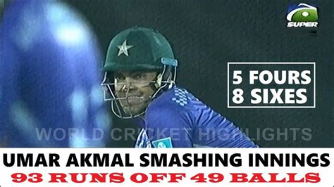 Umar Akmal Smashed Runs Off Balls Vs Paf Th Corporate T Cup