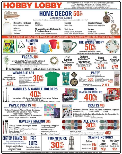 Hobby Lobby Ad Circular 05 14 05 20 2023 Rabato