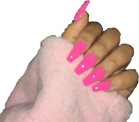 Pink Acrylic Nails Png Image Background Png Arts