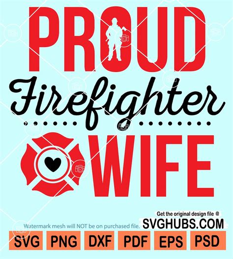 Proud Firefighter Wife Svg Firefighter Svg Fire Dept Svg Maltese