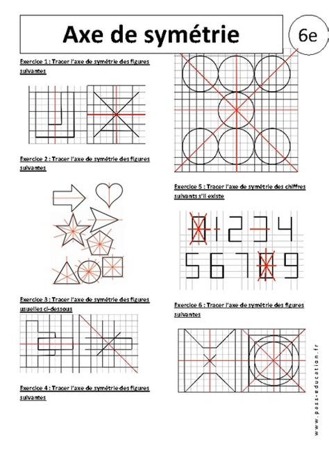 Imprimer Exercice De Math 6Eme Symetrie Axiale Images Bts Cpi