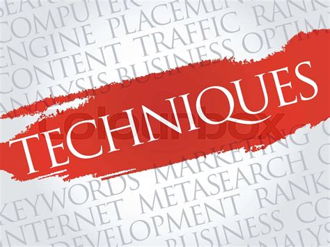 techniques word cloud stock vector colourbox