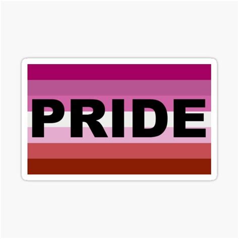 Lesbian Pride Sticker For Sale By Natalie Bags Redbubble