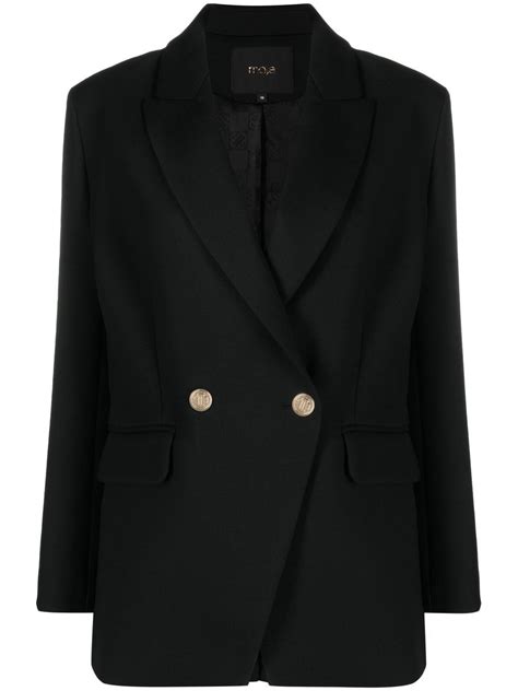 Maje Tailored Double Breasted Blazer Farfetch