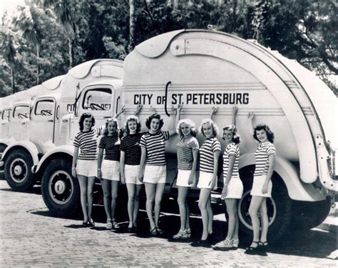 S Women Standing In Front Of St Petersburg Fl Garbage Trucks