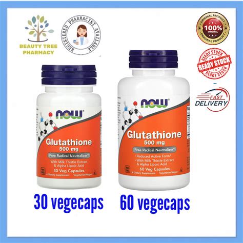 Now Foods Glutathione Mg Veg Capsules Shopee Malaysia