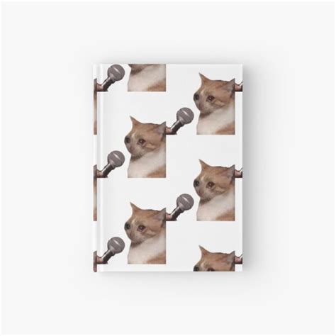 Cuaderno De Tapa Dura Meme De Micr Fono De Gato Llorando Meme De