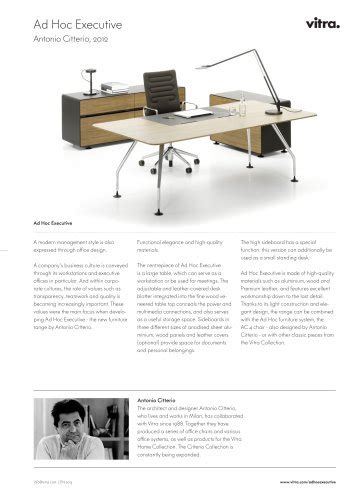 Ad Hoc Executive Vitra Pdf Catalogs Documentation Brochures