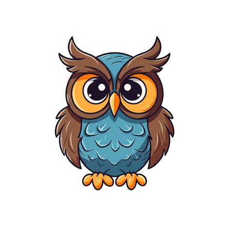 Illustration De Dessin Anim Hibou Dessin La Main Isol Sur Fond