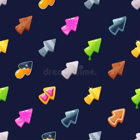 Dynamic Seamless Pattern With Arrow Cursors Modern Design Perfect For