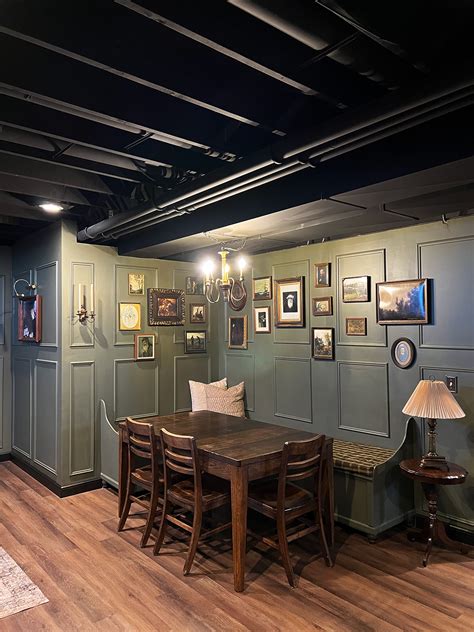 An English Pub Inspired Basement Renovation