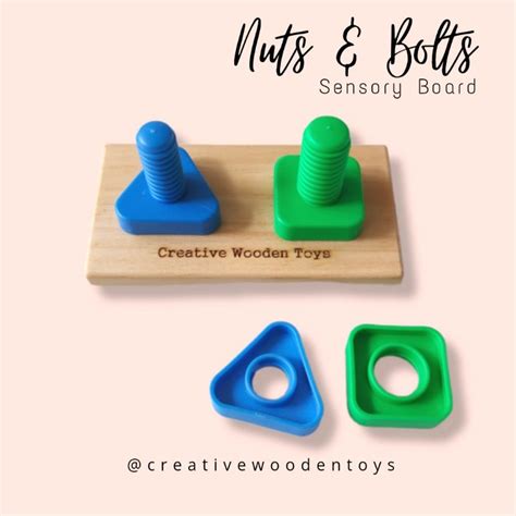 Jual Creative Wooden Toys Nuts And Bolts Board Sensory Board Busy