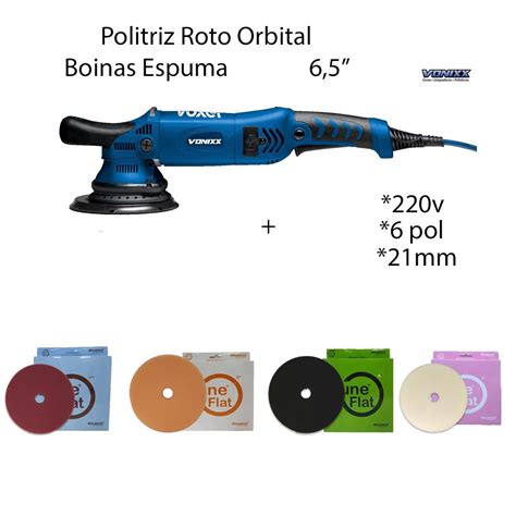 Politriz Roto Orbital Mm V Kit Boinas Dune Flat Alcance