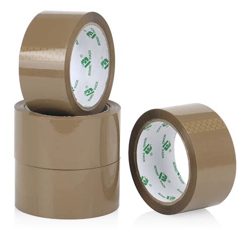 Bomei Pack Rolls Brown Packaging Tape With Dispenser Start