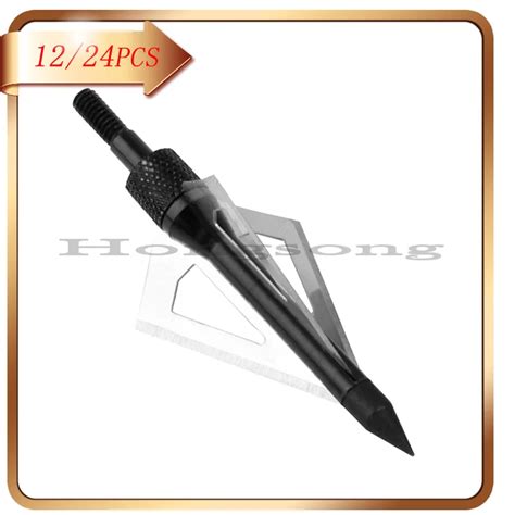 Aliexpress.com : Buy 24Pcs Hunting Archery Broadhead Arrows 3 Blades ...