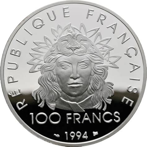 Frankreich 100 Francs 1994 100 Jahre Olympische Spiele Der Neuzeit