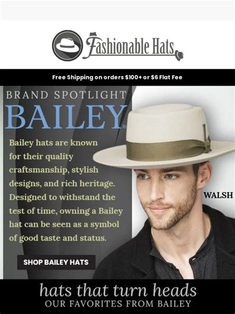 Fashionable Hats: Explore the iconic designs of Bailey hats | Milled