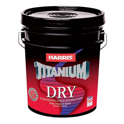 Harris Titanium Dry 5 Gal Whitepastel Base Eggshell Exteriorinterior