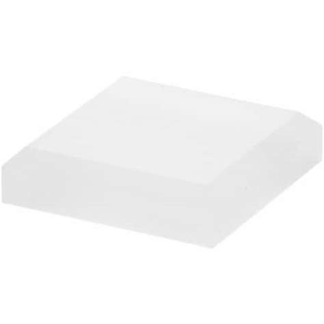 Plymor Frosted Acrylic Square Beveled Display Base 2 W X 2 D X 0 5 H 2 X 2 X 0 5 1 Pack