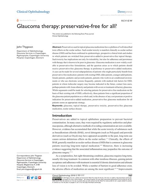 (PDF) Glaucoma therapy: Preservative-free for all?