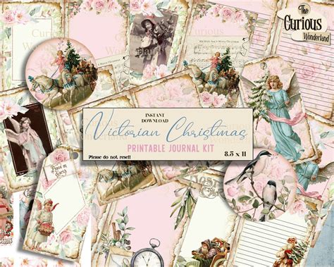 Victorian Christmas Junk Journal Printable Digital Journal Etsy Uk