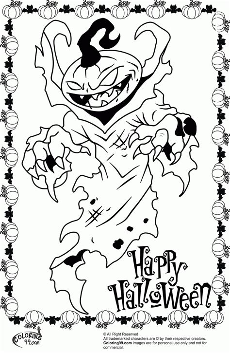 Halloween Coloring Pages Free Printable Scary