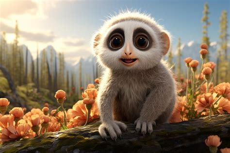 Premium AI Image | Captivating Slow Loris with Big Round Eyes