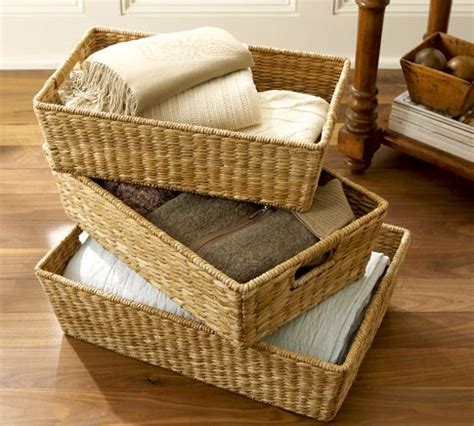 Savannah Handwoven Seagrass Underbed Baskets Плетение Плетение