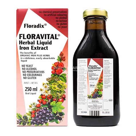 Floradix Floravital Liquid Iron And Vitamin Formula 250ml Inish