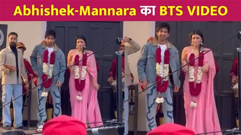 Abhishek Mannara Chopra Bts Video From Saanware Song Shooting Youtube