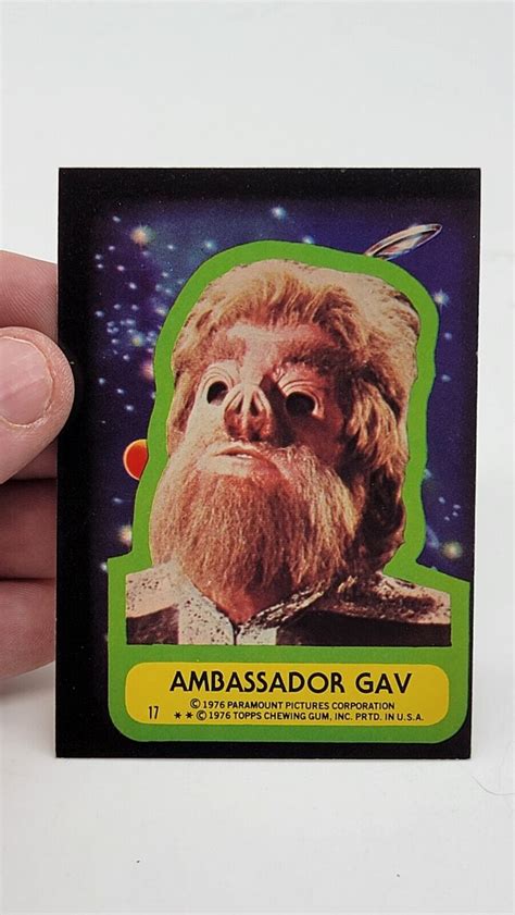 1976 Topps Star Trek Stickers Ambassador Gav 17 Near Mint Ebay