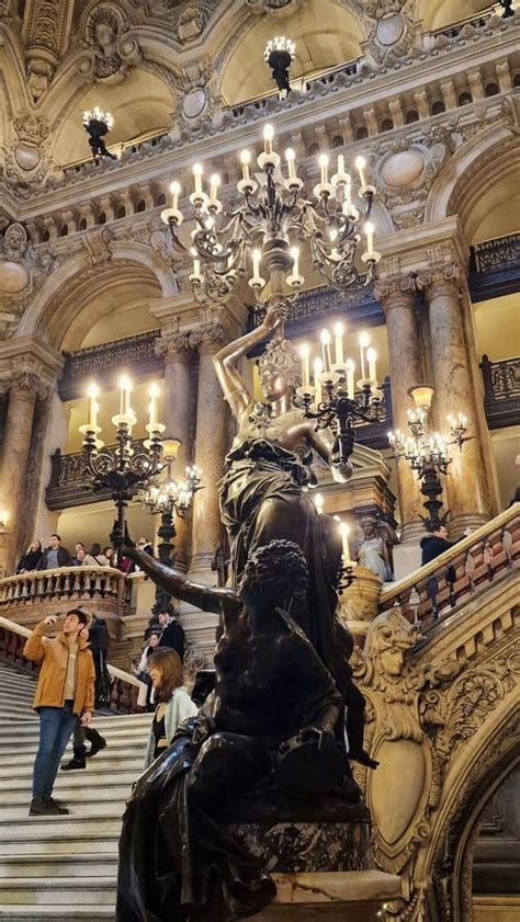 Interior View of the Opera Garnier, in Paris, France. Editorial Image - Image of interiors ...