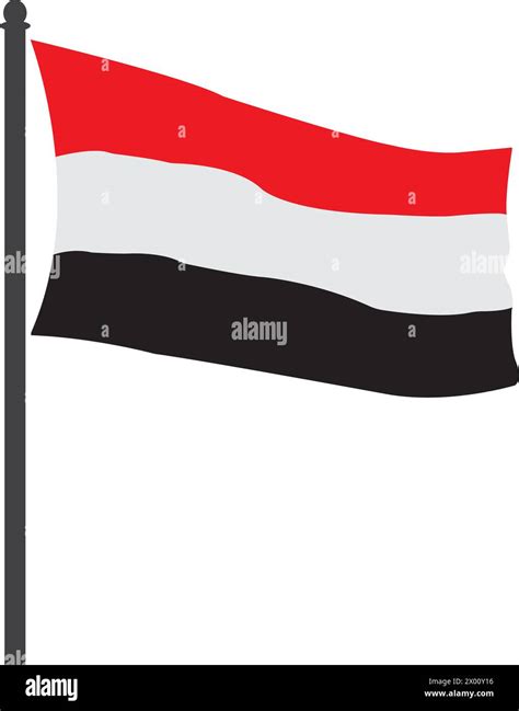 Yemeni Flag Icon Vector Illustration Simple Design Stock Vector Image