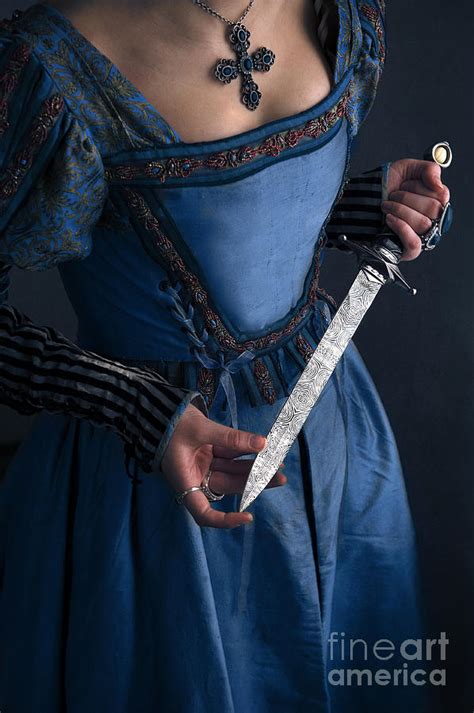 Medieval Woman Holding A Dagger 1 Photograph By Lee Avison Pixels