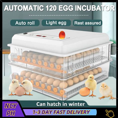 COD Spot220V Egg Automatic Digital Incubator 16 36 64 120 Eggs Fully