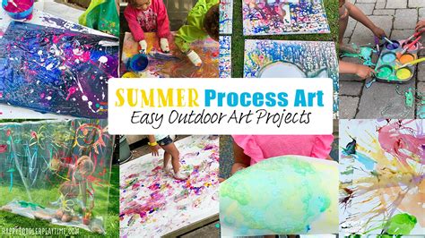 Summer Process Art: Easy Outdoor Art Projects for Kids - Happy Toddler Playtime