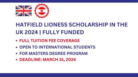 Hatfield Lioness Scholarship 2024 For Master S Program