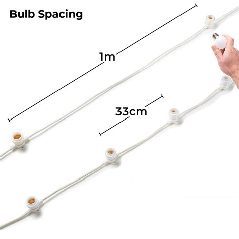 E27 White Festoon Belt Connectable