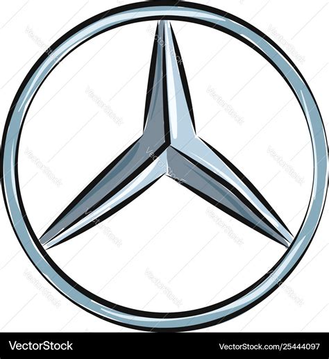 Mercedes Benz Logo Or Color Royalty Free Vector Image