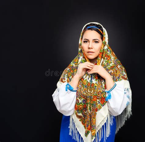 Beautiful Adult Ukrainian Woman In National Costume Attractive