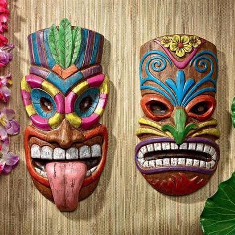 Gods of the Hawaiian Isle Tiki Wall Plaques | Plant Addicts