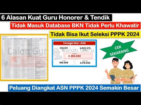 Bukti Kuat Guru Honorer Tendik Tidak Masuk Database Bkn Bisa Lulus