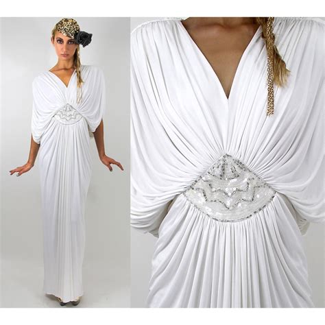 Items Similar To Godess Vintage GRECIAN Cocktail FLAPPER Dress Tinsel