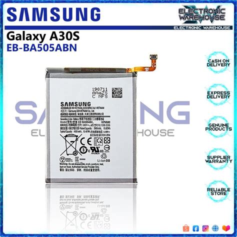 Battery For Samsung Galaxy A30s EB BA505ABU Model 4000mAh Capacity